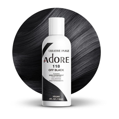 Adore Semi-Permanent Haircolor #118 Off Black 4oz
