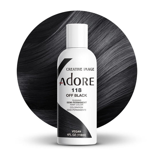 Adore Semi-Permanent Haircolor #118 Off Black 4oz