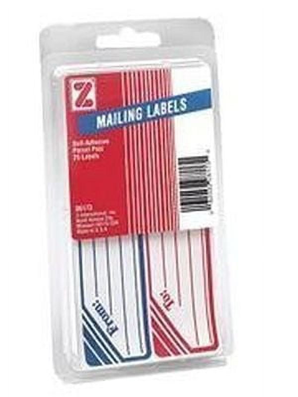 CLi  Self-Adhesive Red and Blue Mailing Labels - 25 count, 2.5" x 4.5"