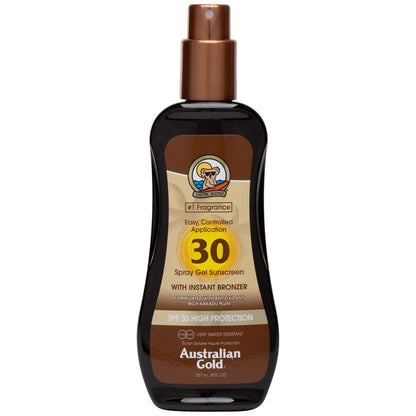 Australian Gold Spf#30 Spray Gel With Bronzer 8oz