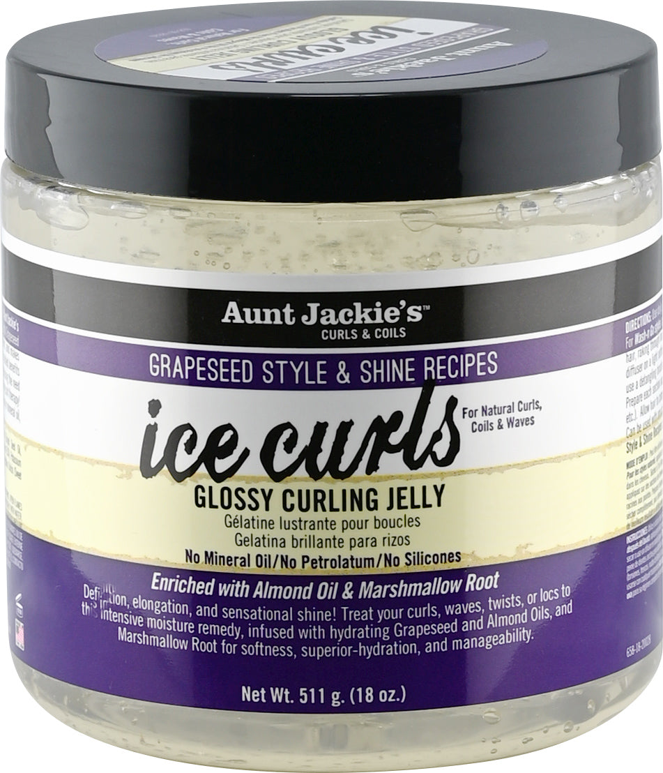 Aunt Jackies Grapeseed Ice Curls Jelly 18oz Jar Bonus