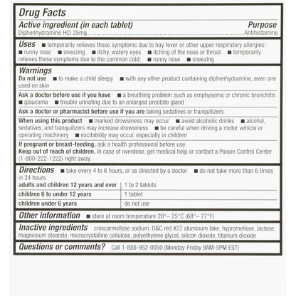 GNP DIPHEDRYL 25 MG CAPSULE 24CT