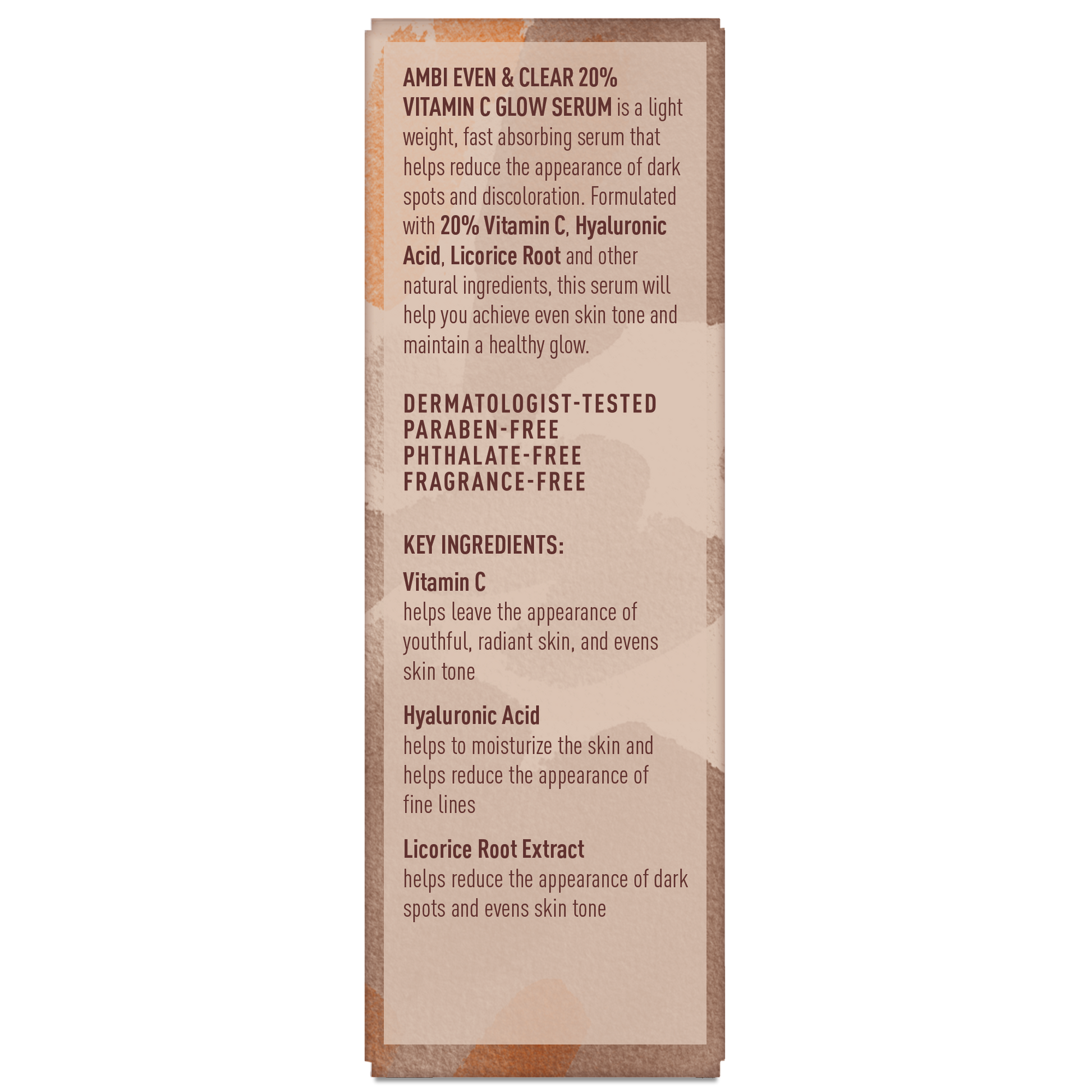 Ambi Even & Clear 20% Vitamin- C Glow Serum 1oz