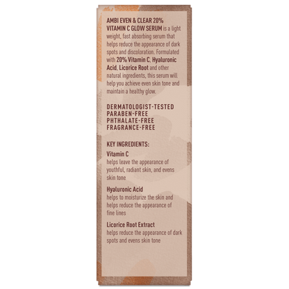 Ambi Even & Clear 20% Vitamin- C Glow Serum 1oz