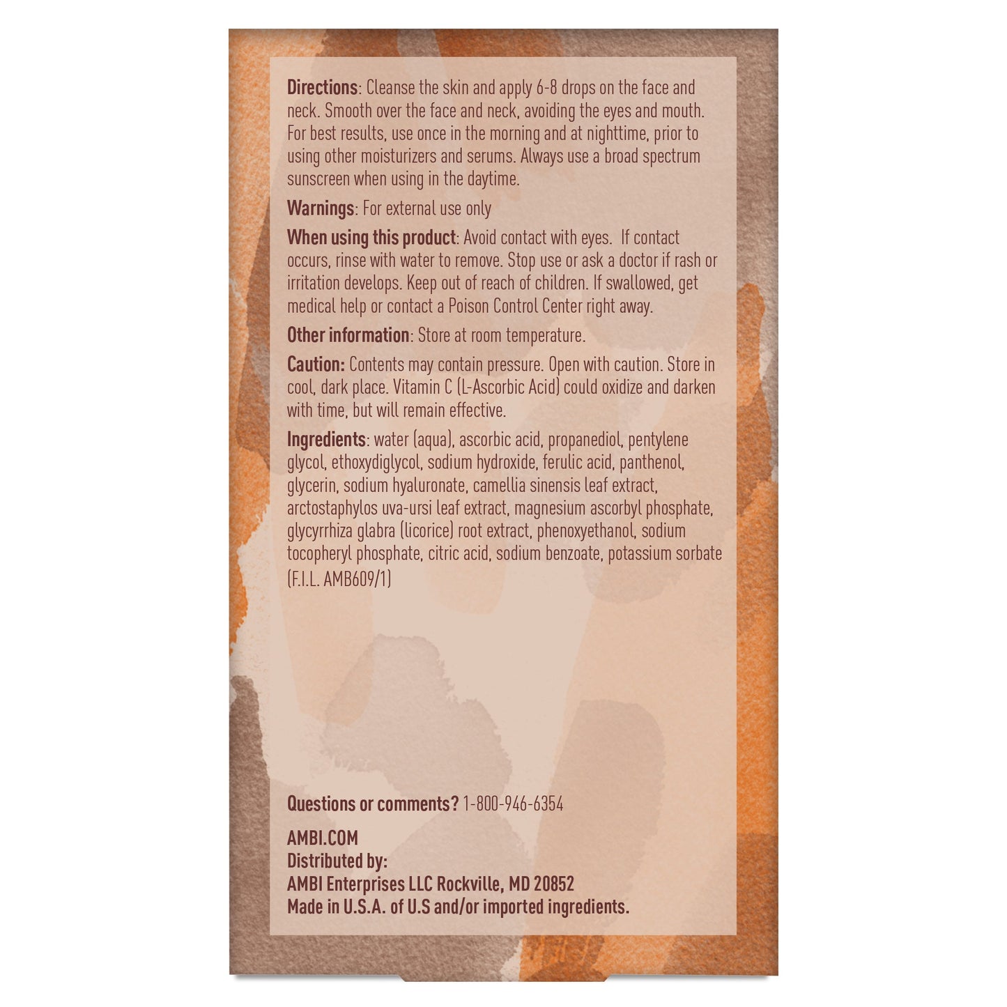 Ambi Even & Clear 20% Vitamin- C Glow Serum 1oz