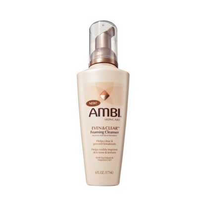 Ambi Even & Clear Foaming Cleanser 6oz Pump