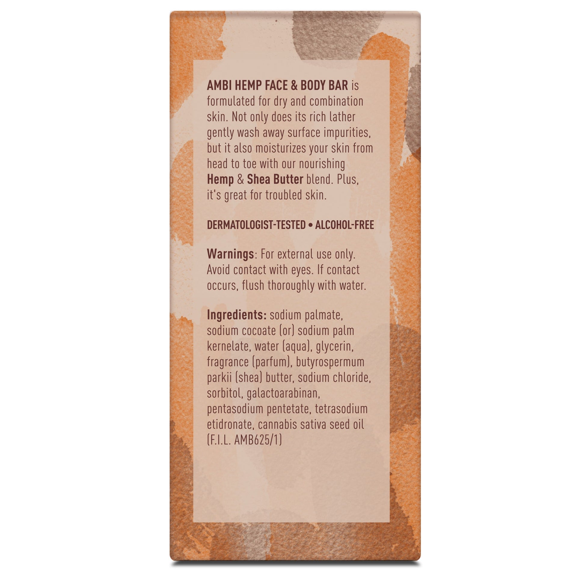 AMBI HEMP FACE/BODY BAR   5.3OZ