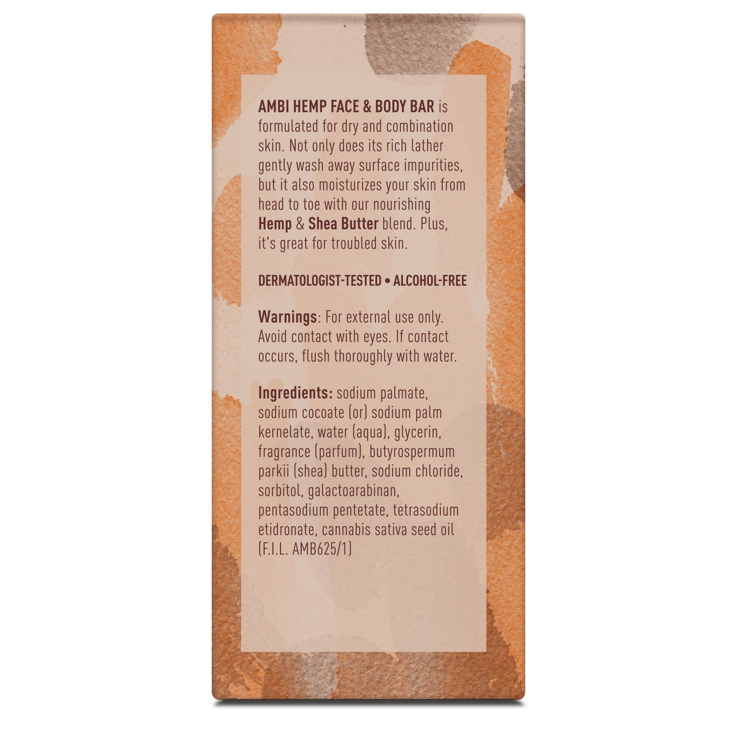 Ambi Face & Body Bar Hemp And Shea Butter Dry/Combo 5.3oz