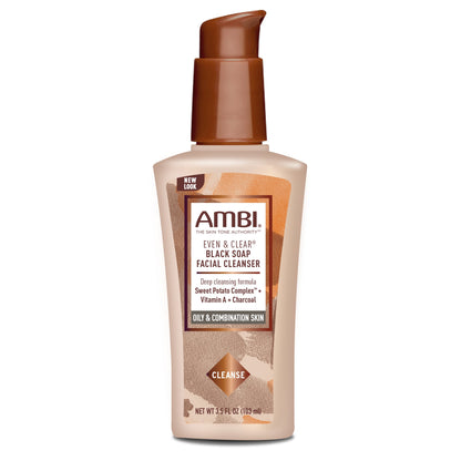 Ambi Even & Clear Facial Cleanser Black Soap 3.5oz