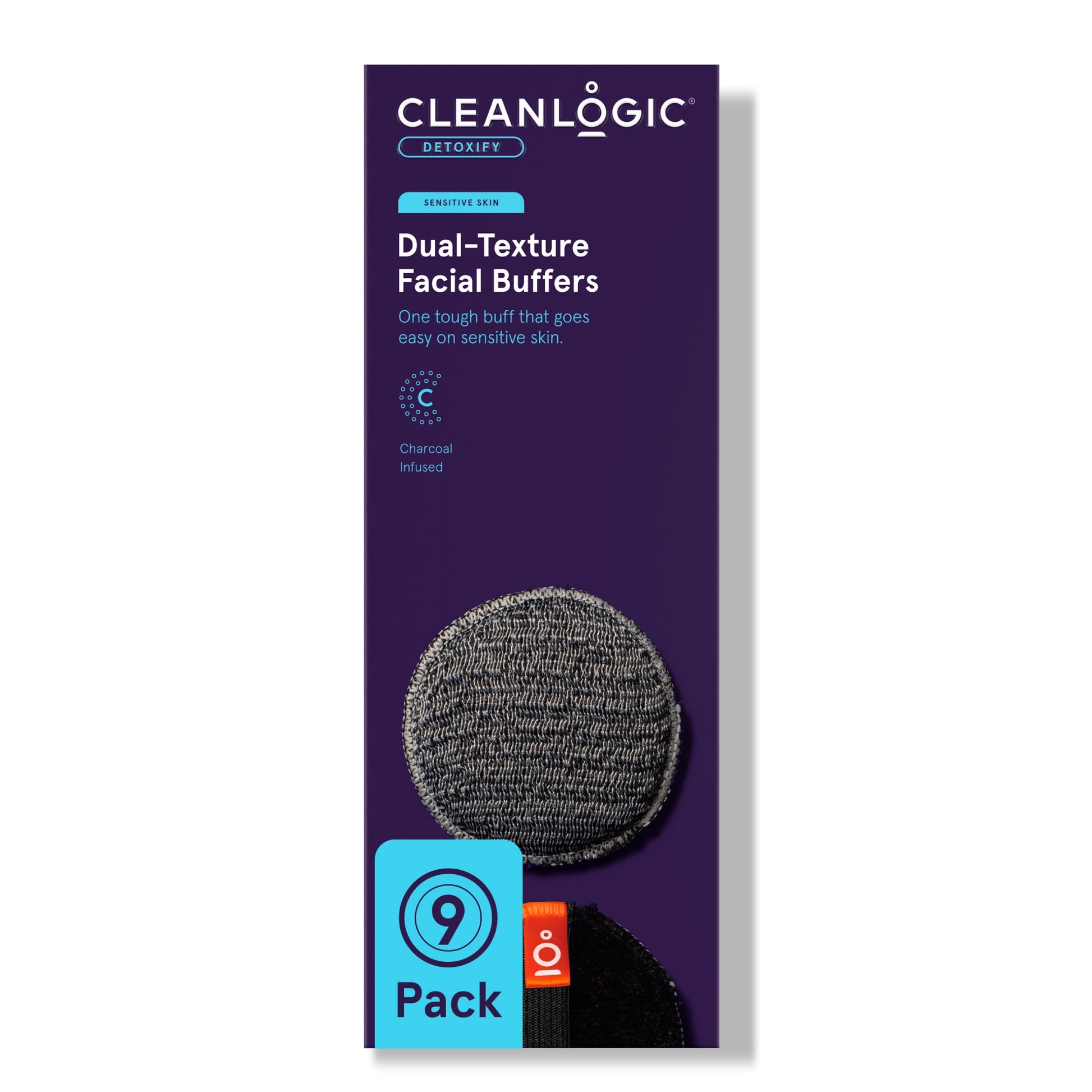 CLEANLOGIC Sensitive Skin Dual-Texture Facial Buffers, 3 count
