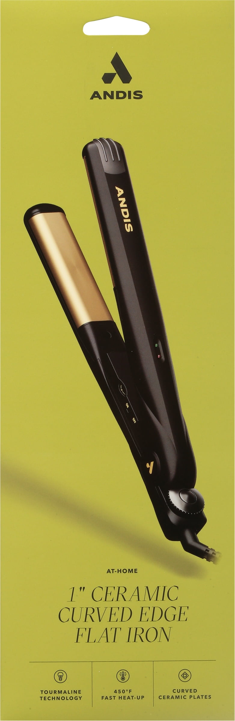 Andis At-Home Flat Iron 1Inch Ceramic Curved Edge