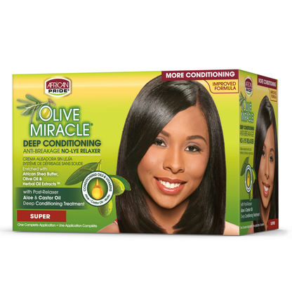 African Pride Olive Miracle No -Lye Relaxer Super