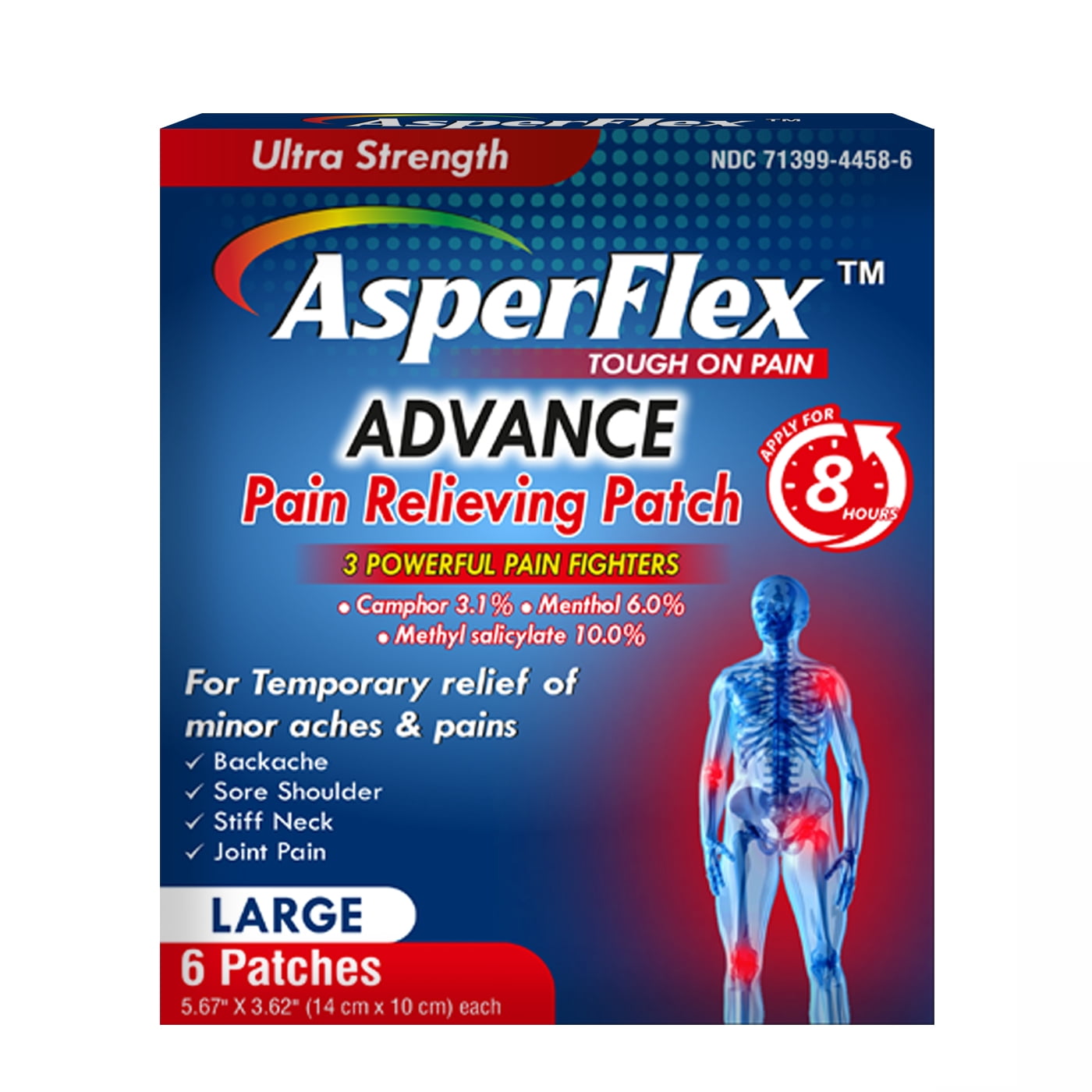 ASPERFLEX ADVANCE PAIN RELIEVING PAT 6