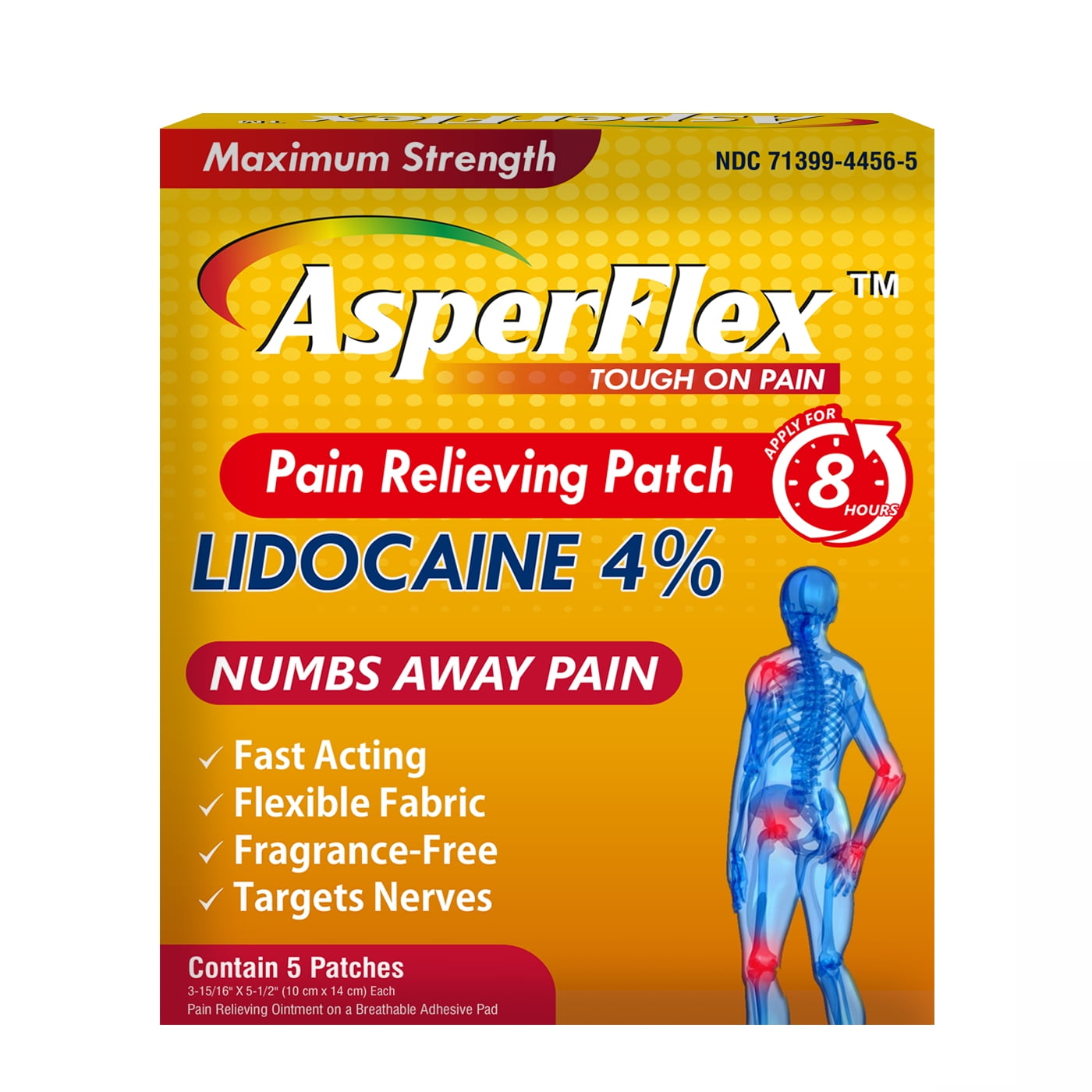 ASPERFLEX ADVANCE PAIN RELIEVING PAT 6