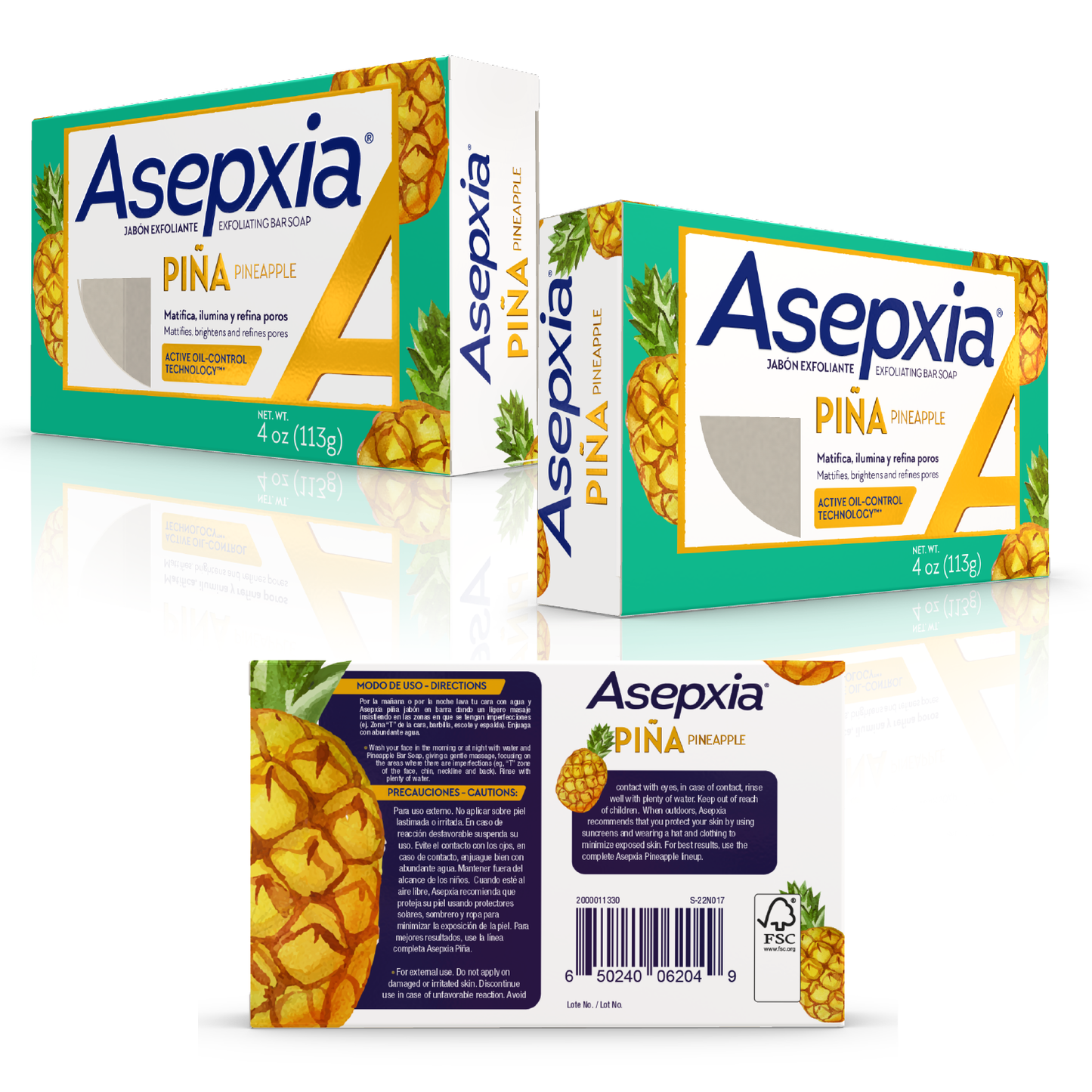 ASEPXIA SOAP NATURAL 4 OZ  XXX