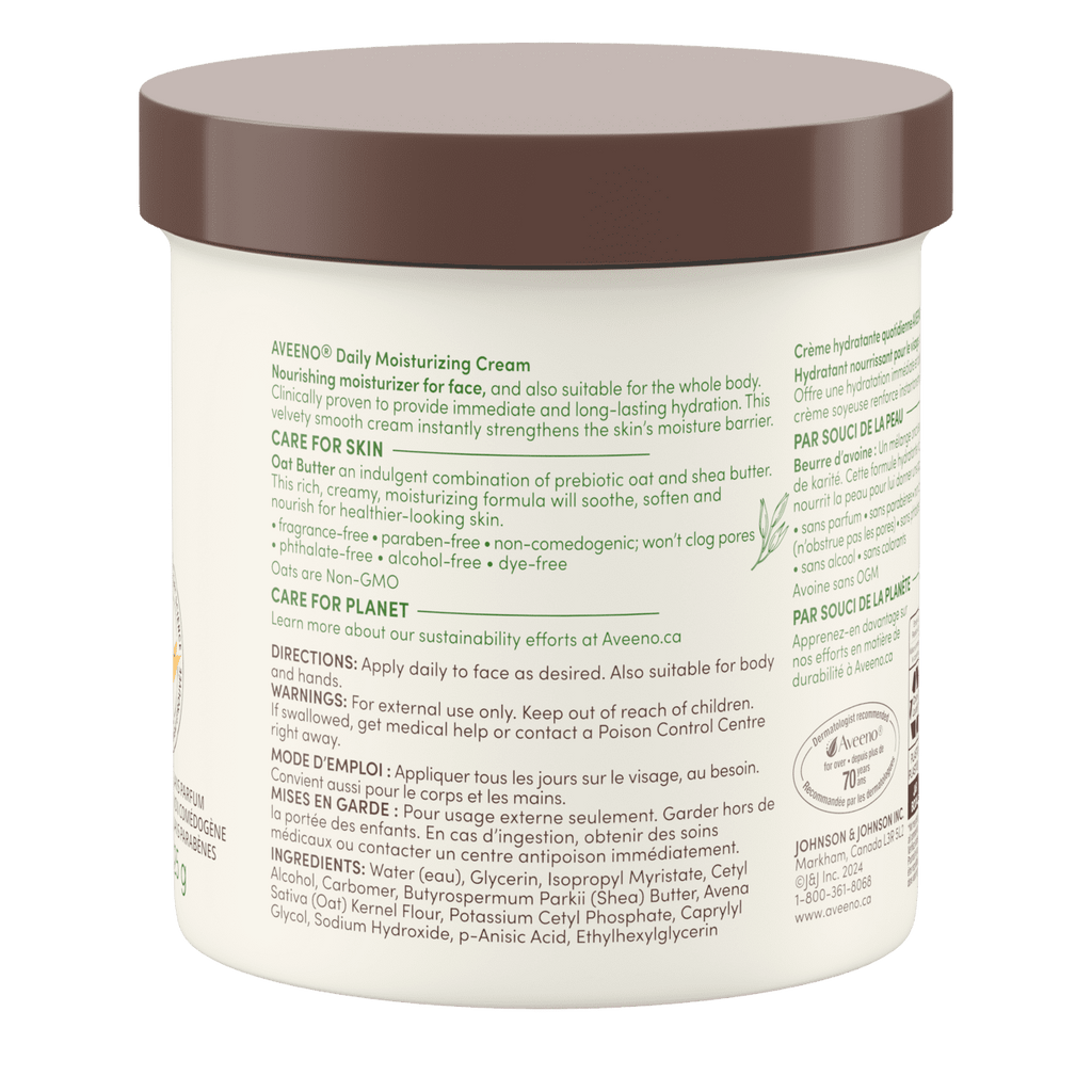 Aveeno Daily Moisturizing Cream Fragrance-Free 15oz Jar