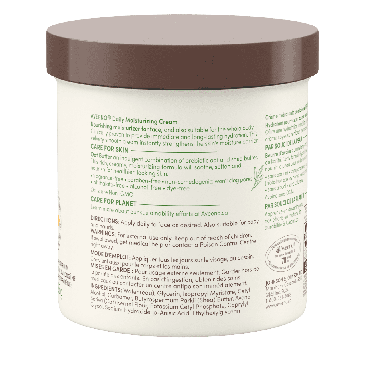 Aveeno Daily Moisturizing Cream Fragrance-Free 15oz Jar