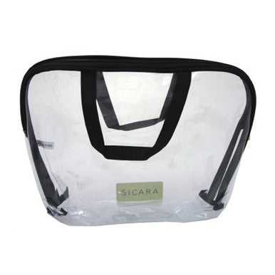 Sicara Clear Cosmetic Bag Large Carryall Handle (9X12X2)