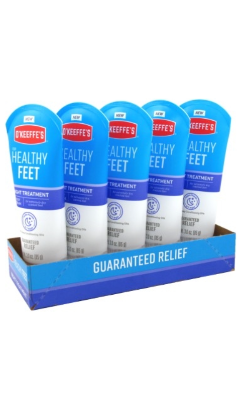 O' Keeffes Healthy Feet 3oz Tube (5in) Display
