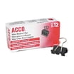 ACCO Large Steel Wire Binder Clips, 12 count