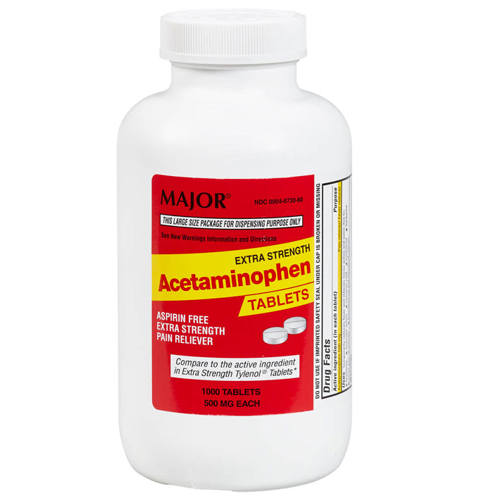 ACETAMINOPHEN 500 MG E/S TAB 1000