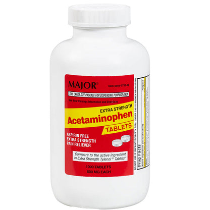 ACETAMINOPHEN 500 MG E/S TAB 1000