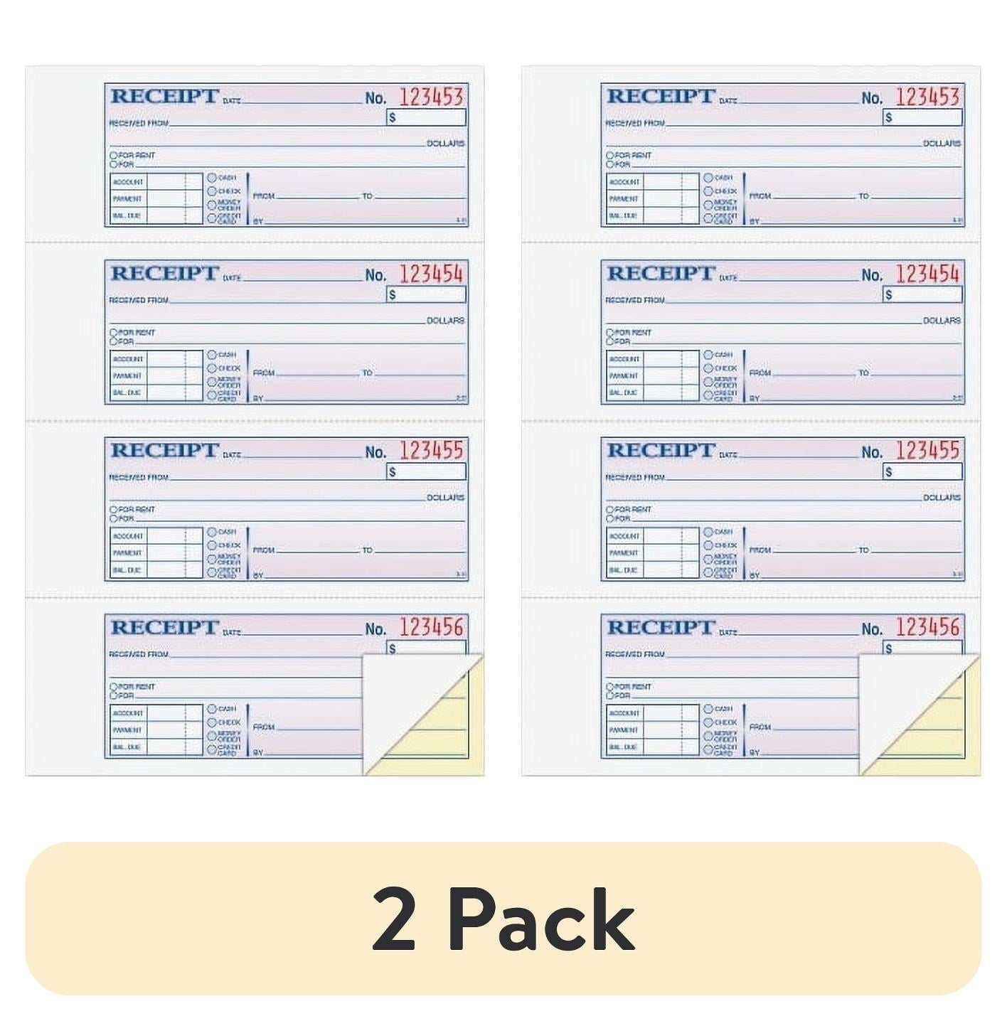 Adams Carbonless Money and Rent Receipt - Two Parts, 50 Sheets