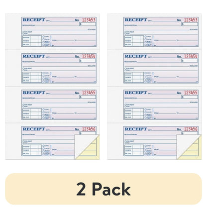 Adams Carbonless Money and Rent Receipt - Two Parts, 50 Sheets