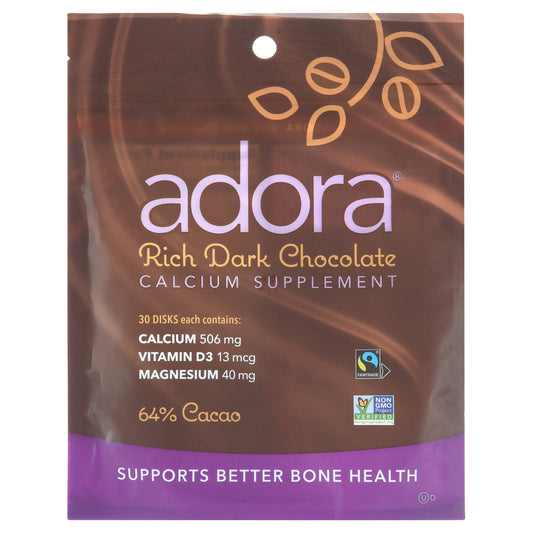ADORA CHOC DISK,DK CHOC,CALCIUM