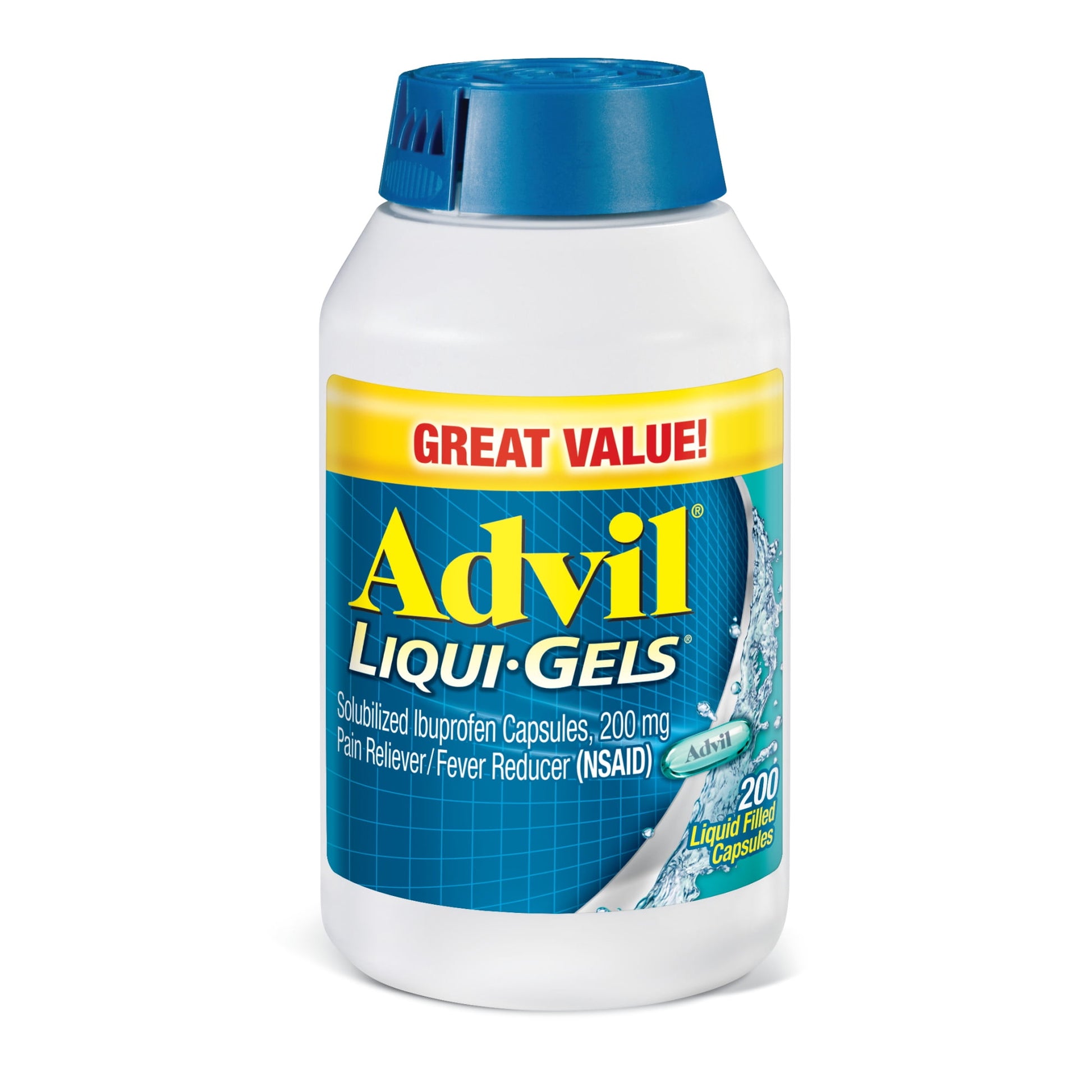 Advil Liqui-Gels Solubilized Ibuprofen Capsules, 4 Liquid Filled Tablets