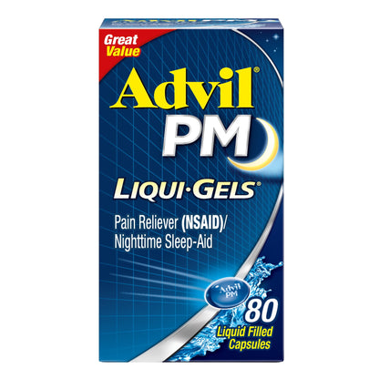 Advil PM Pain Reliever and Nighttime Sleep Aid, 4 Coated Tablets