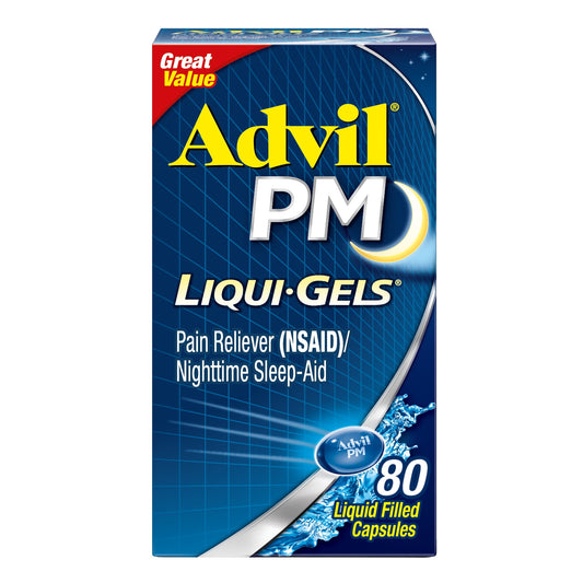 Advil PM Pain Reliever and Nighttime Sleep Aid, 4 Coated Tablets