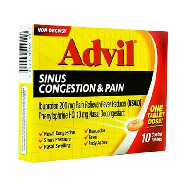 ADVIL SINUS CONGESTION AND PAIN TAB 20CT