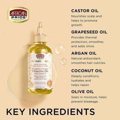 African Pride 5 Essential Oils With Vitamin-E 4oz