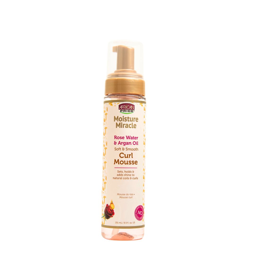 African Pride Curl Mousse Rose Water & Argan Oil 8.5oz