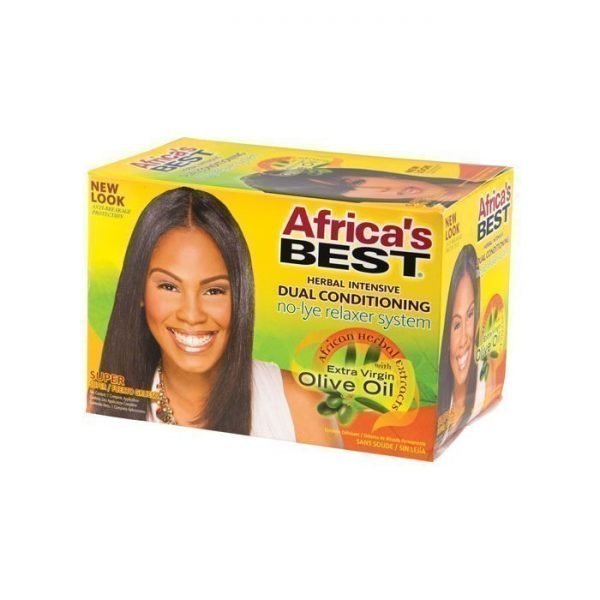 Africas Best Relaxer Regular Dual Cond With Olive Oil Kit