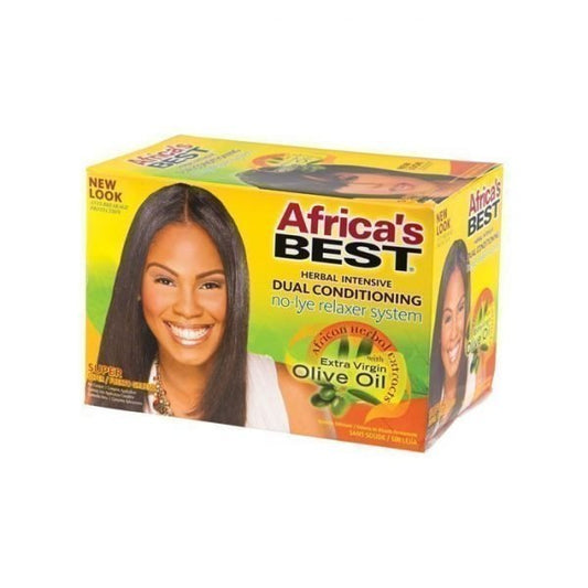 Africas Best Relaxer Regular Dual Cond With Olive Oil Kit