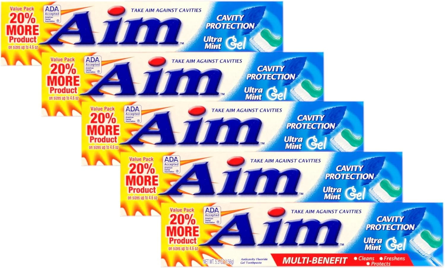 AIM CAVITY PROTECTION GEL MINT 5.5OZ