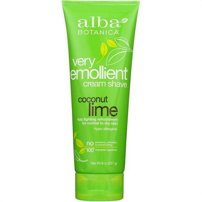 ALBA BOTANICA CREAM SHAVE,COCONUT LIME