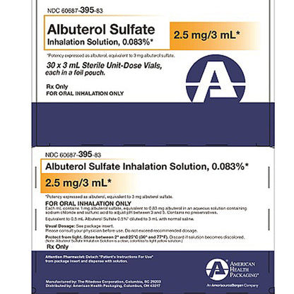 ALBUTEROL SULF AH 0.083% 60X3MLUD