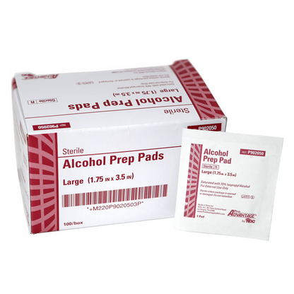 ALCOHOL PREP PADS 70% 100 LRG