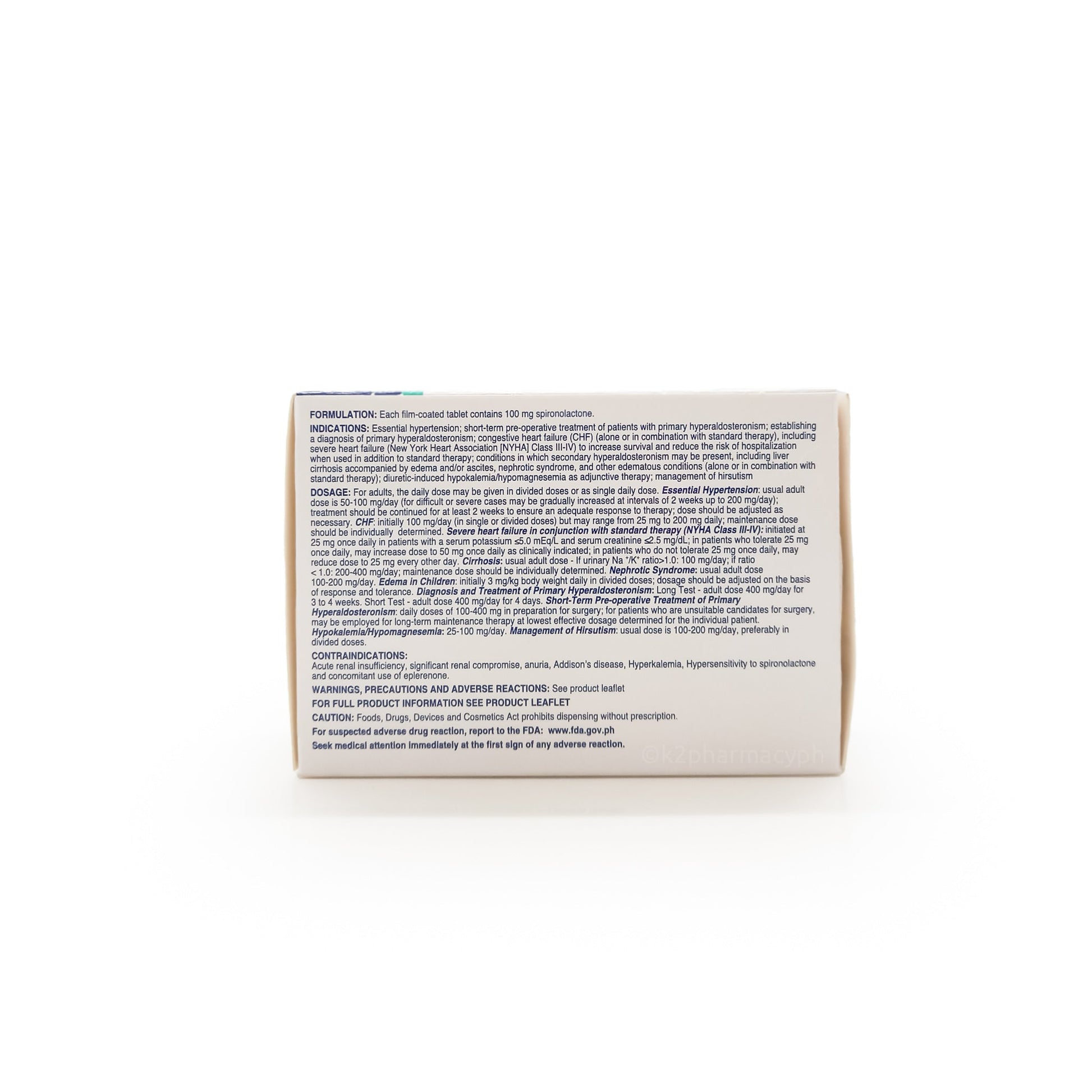 ALDACTONE TB 25MG 100
