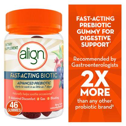 ALIGN FAST-ACT ADV PREBIOTIC GMY 46CT