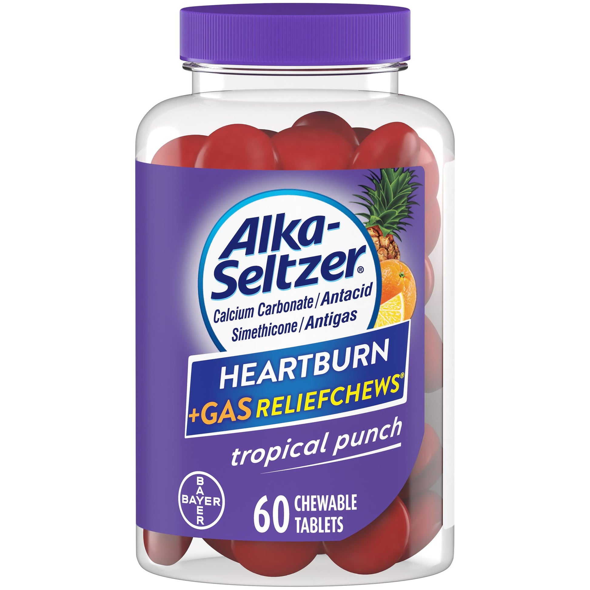 ALKA-SELTZER HB GAS RLF TROP CHEWS 60CT