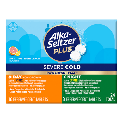 ALKA SELTZER+ COUGH&FLU ORANGE CHW 24CT
