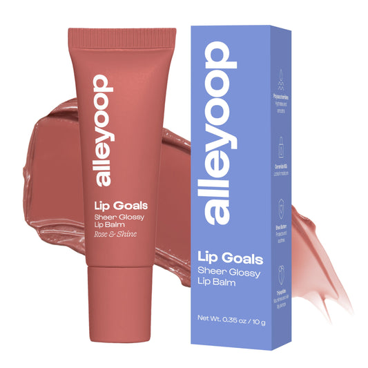 alleyoop Lip Goals Triple Peptide Sheer Hydrating Gloss - Rose & Shine