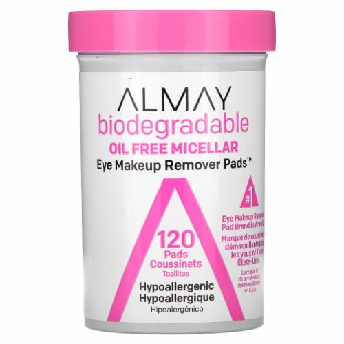 ALMAY Oil Free Micellar Eye Makeup Remover Pads, 120 count