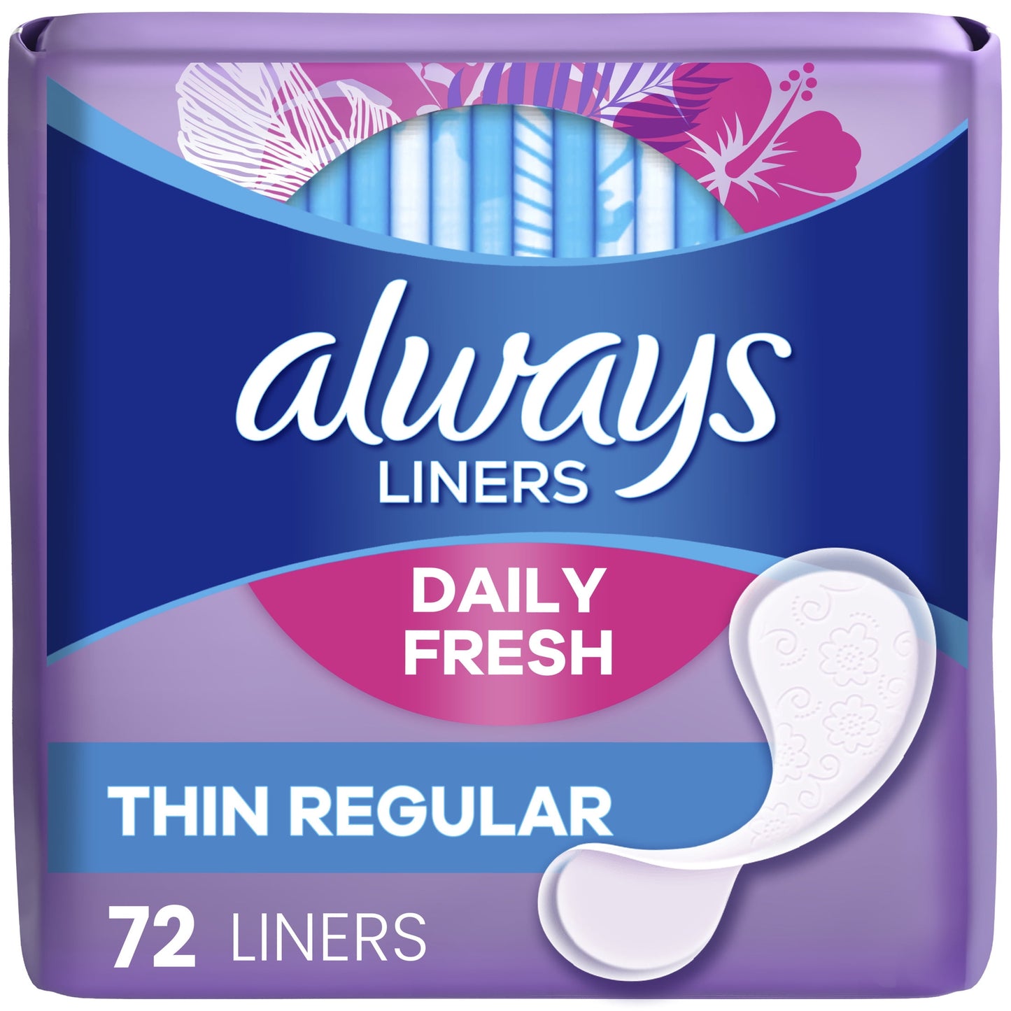 Always Daily Fresh Thin Layers Regular 72 Count Scented