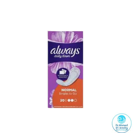 Always Daily Liners Thin Reg 20 Count Clean Scent(24in)