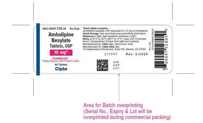 AMLODIPINE BESYL TB 5MG 90 CPLT